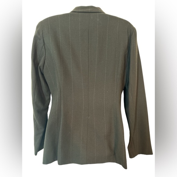 LIMITED Wool Double Breasted Blazer Brown w Pinstripe Women’s Size 6 - Picture 2 of 11